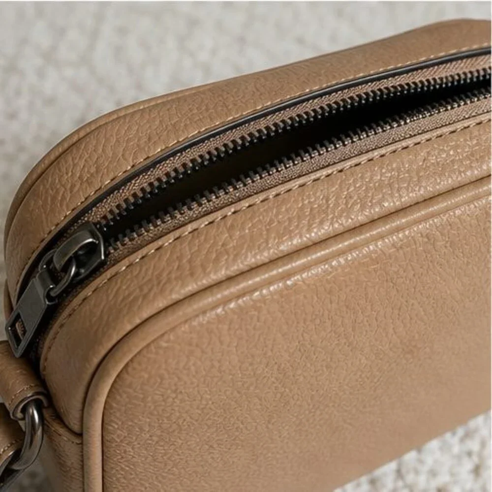 Brown Quilted Crossbody Bag
